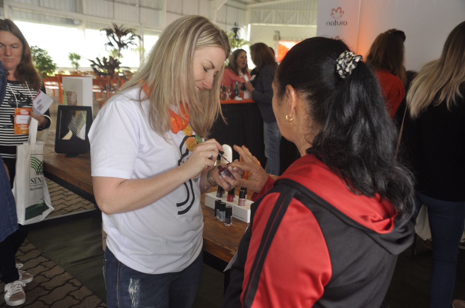 Espaço especial foi destinado para agricultoras melhorarem sua autoestima