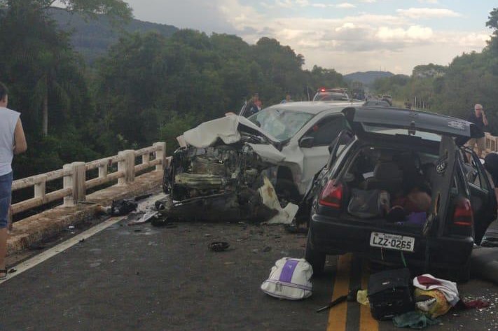 Acidente resultou na morte de seis pessoas no km 48 da RSC 287 em Taquari