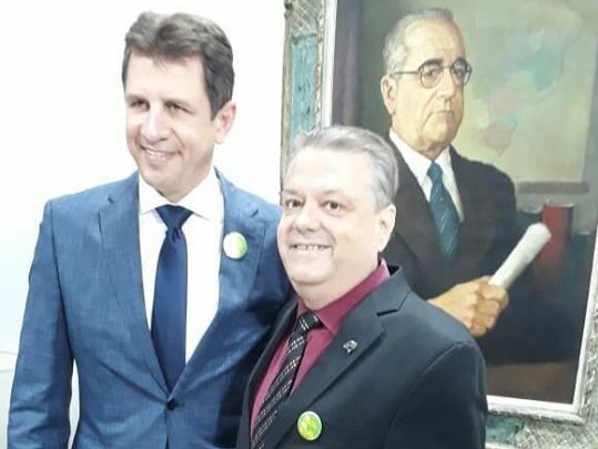 Ernani Polo, presidente da Assembleia Legislativa, e Jair Francisco de Souza, presidente da Adjori-RS