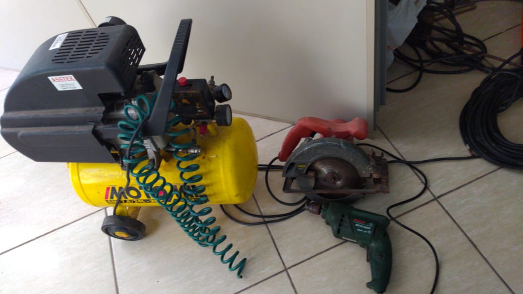 Motocompressor e furadeira 