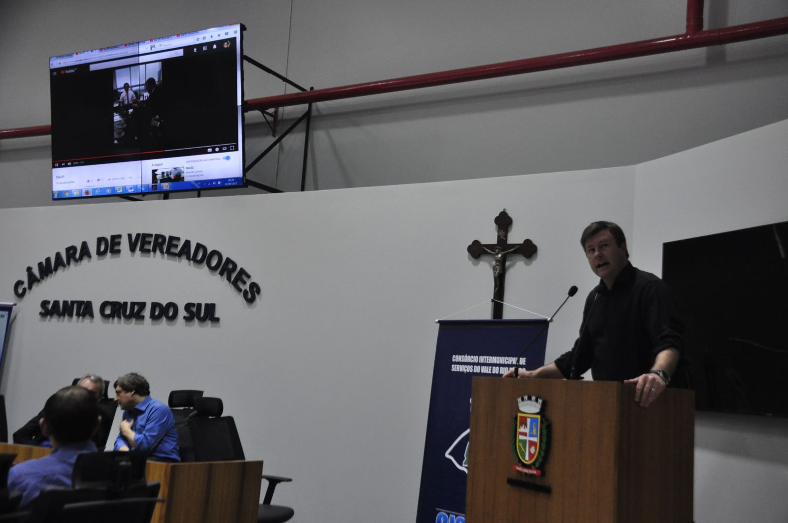 O prefeito de Venâncio Aires, Giovane Wickert, prestou contas da viagem