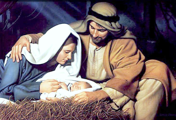 O Menino Jesus, Maria e JosŽ: 