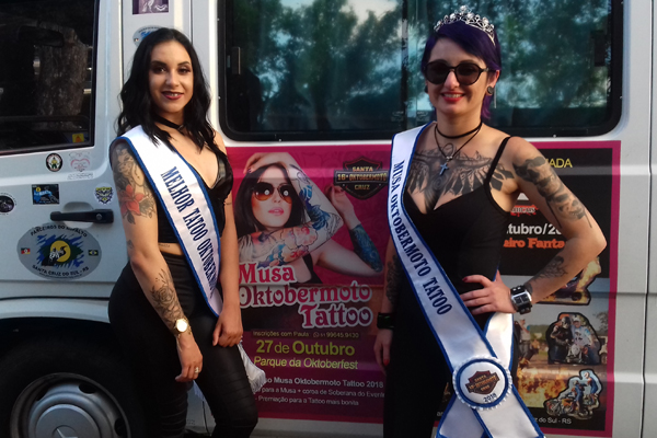 Norma Paulo é a Mais Bela Musa Oktobermoto, e Francieli Fernandes recebeu prêmio de Melhor Tattoo