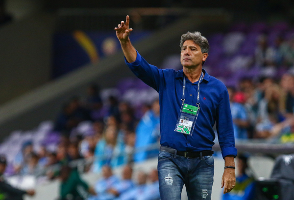 Técnico Renato durante a semifinal do Mundial, em que o Grêmio passou pelo Pachuca do México