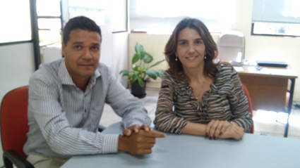 Marcelo Diniz, coordenador de gest‹o da Smec e Jaqueline Marques, secret‡ria de Educa‹o e Cultura de Santa Cruz do Sul