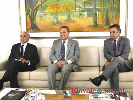 Na semana passada, Temer e AŽcio se reuniram com o presidente do Senado, Renan Calheiros
