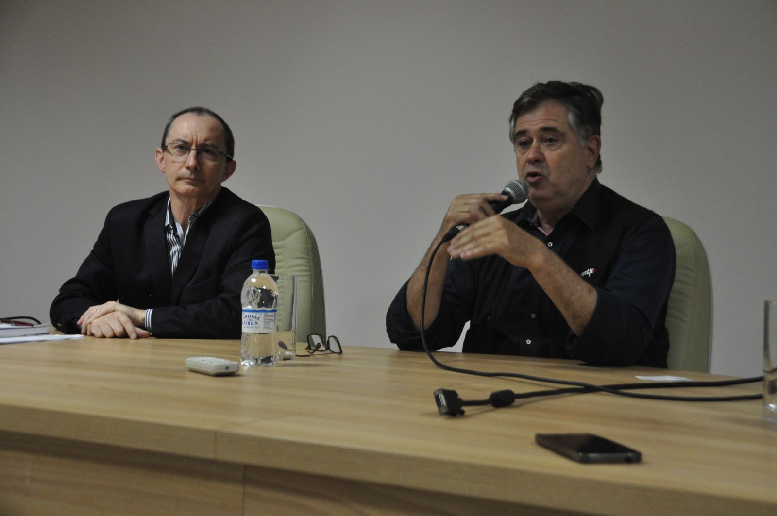 O diretor do HSC, Vilmar Thomé e o Procurador do Trabalho, Ricardo Garcia