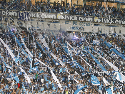 Torcida do Grêmio comemora o título da Copa do Brasil 2016