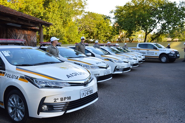 Ao todo foram 3 viaturas destinadas à Santa Cruz do Sul, 2 à Venâncio Aires, 2 para Cachoeira do Sul, 2 para Rio Pardo, sendo 1 Corolla e uma  caminhonete L200 Triton para patrulhamento ambiental, 2 para Lajeado e 1 para Estrela