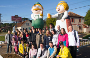 Uma visita rápida de intercambistas do Lions Club