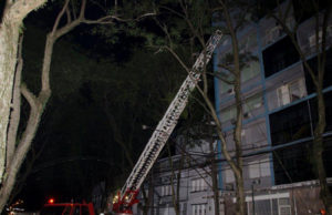 Corte de tipuana deixou quadra do centro sem luz