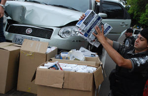 Bandidos roubam carga de cigarros