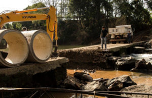 Inicia a recuperação da ponte sobre o Rio Pardinho