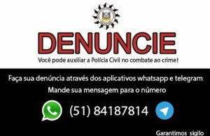 Polícia Civil lança serviço para envio de denúncias por celular