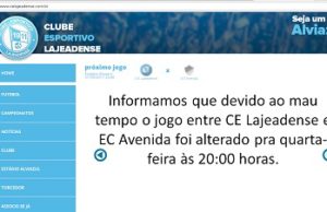 Confronto entre Lajeadense e Avenida é adiado