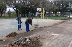 Obras no Parque da Oktoberfest