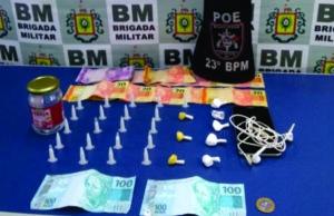 Brigada Militar prende indivíduo e encontra entorpecentes em mato