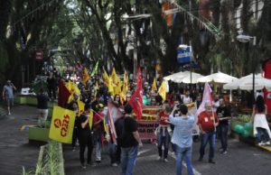 Manifestantes tomaram as ruas contra a reforma da previdência