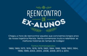 Reencontro de ex-alunos do Marista São Luís acontece no dia 24 de agosto