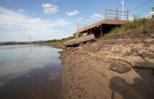 Lago Dourado sofre com a seca