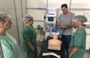 Equipe do Ambulatório de Campanha passa por treinamento