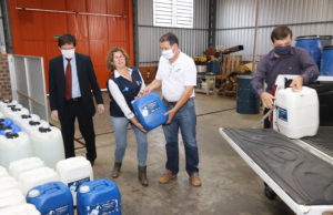 Saúde recebe álcool sanitizado para limpeza