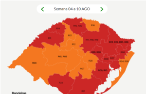 Classificação mantém Região de Santa Cruz em bandeira laranja