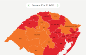 Região de Santa Cruz do Sul volta para bandeira vermelha