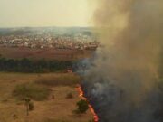Fumaça do Pantanal se desloca para o Sul do país