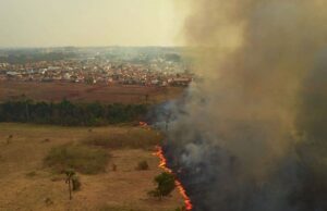Fumaça do Pantanal se desloca para o Sul do país