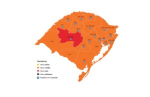 Distanciamento Controlado tem uma região do RS na bandeira vermelha