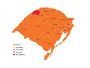 Mapa preliminar tem uma região em bandeira vermelha