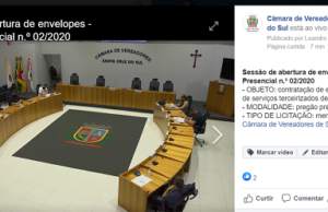 Câmara de Vereadores realiza primeiro pregão com transmissão pela internet