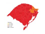 Mapa preliminar fica com 20 regiões em vermelho e apenas uma em laranja