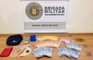Brigada Militar realiza prisão por tráfico de drogas em Santa Cruz