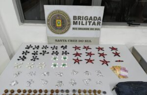 BM de Santa Cruz do Sul realiza apreensão de drogas e dinheiro