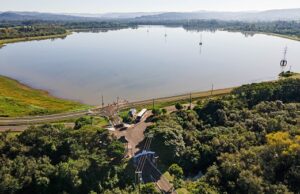 Lago Prefeito Telmo Kirst: espaço revitalizado garante pratica de esporte e de lazer