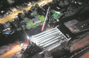 Duplicação da RSC-287 | Viaduto em Santa Cruz tem vigas instaladas