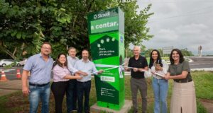 Lazer | Lago Dourado é contemplado com uma estação de hidratação do Sicredi