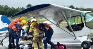 Acidente aéreo | Simulado de salvamento é realizado no Aeroporto Luís Beck da Silva