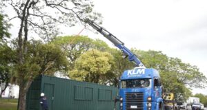 Trânsito | Contêiner para Estação de Apoio ao Motoboy é instalado